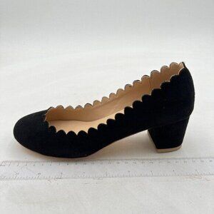 FSJ Women Comfortable Chunky Block Heel Pumps Shoes Round Closed Toe